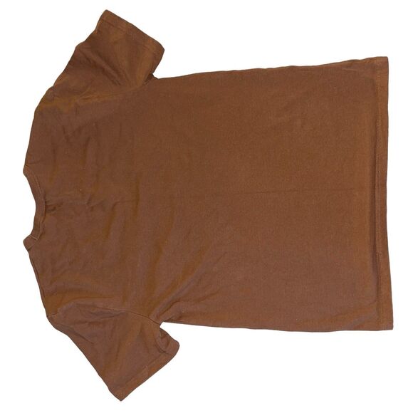 Champion Men’s Cotton Phys. Ed Short Sleeve Shirt Size‎ Medium Brown - Picture 3 of 7